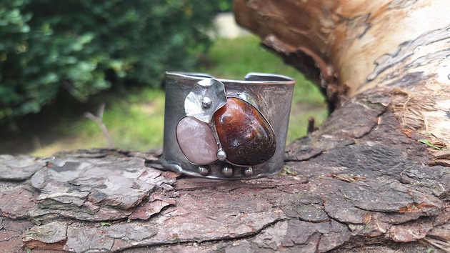 bransoletki wire wrapping Nad morzem - bransoletka regulowana