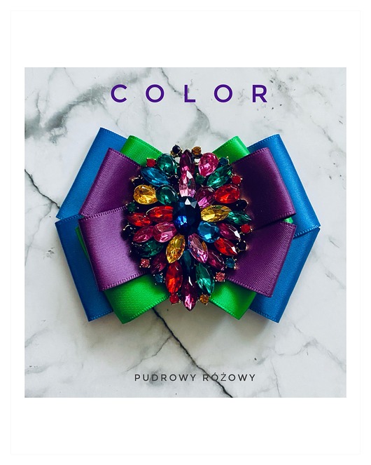 broszki Brosza z kolekcji COLOR  z kolorowym kryształem