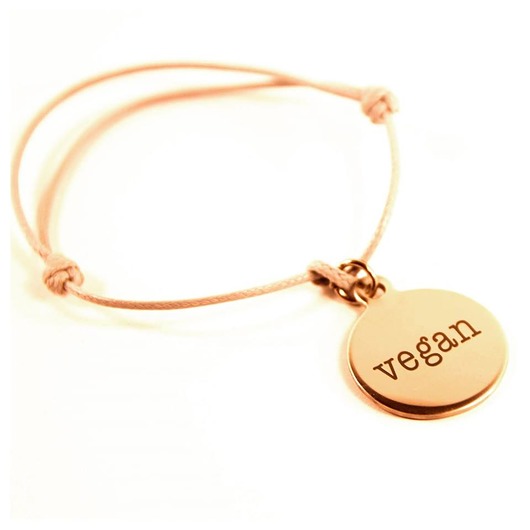 Bransoletka charms VEGAN wegan sznurkowa szara NK PRODUCTS