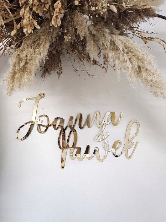 Ślub - inne Lustrzany napis ślubny