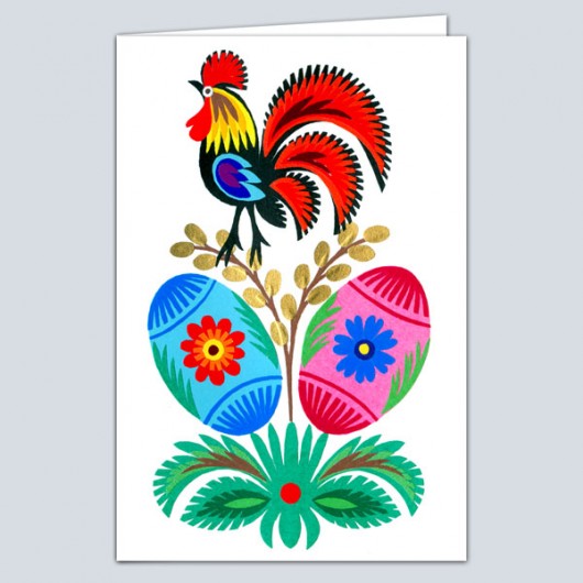 wycinanka/kartka WIELKANOCNA_8 na ludowo
