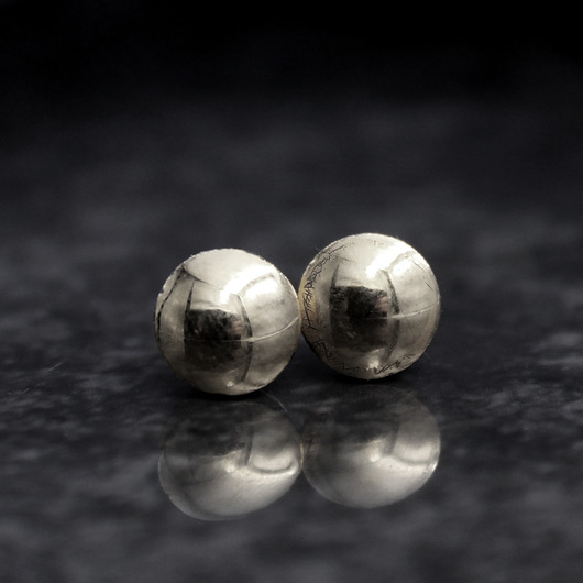 kolczyki ceramiczne Mini Srebrzyste 7mm/stal chirurgiczna/