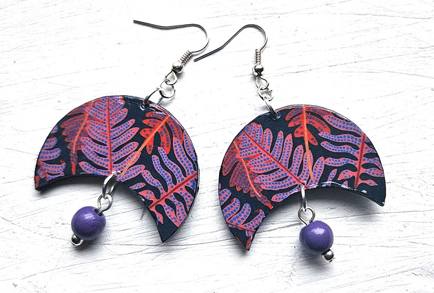 kolczyki drewniane Biegnij przez wzgórza swoich snów