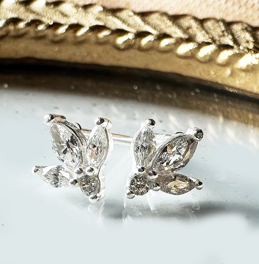 kolczyki srebrne Srebrne kolczyki z cyrkoniami, delikatne eleganckie sztyfty Pave