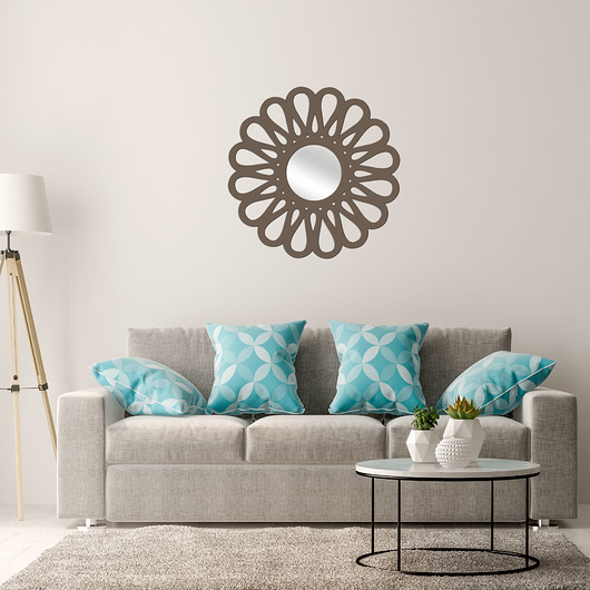 Drewniane Lustro Ażurowe MILENA 60x60 cm Missing Decor