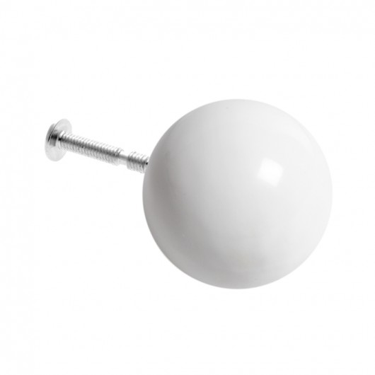 Uchwyt ceramiczny kula 3,5 cm white Inzynieria Designu