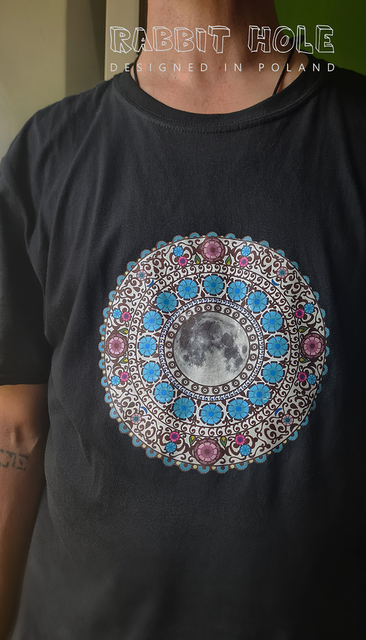 t-shirty męskie Tshirt 100% bawełna - MOON MANDALA
