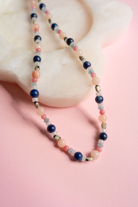 naszyjniki - inne Delikatny naszyjnik z kamieni Sonia