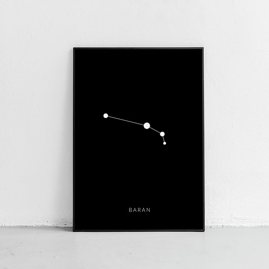 Baran - znak zodiaku - plakat na prezent PLAKATY GEOMETRYCZNE