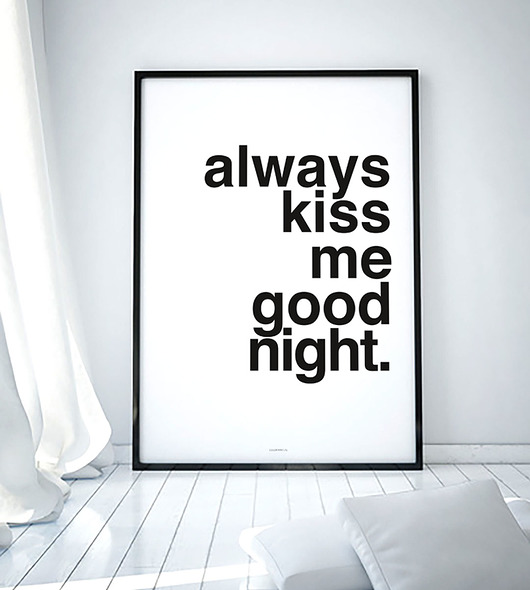 Plakat Always kiss me good night COLORMINT