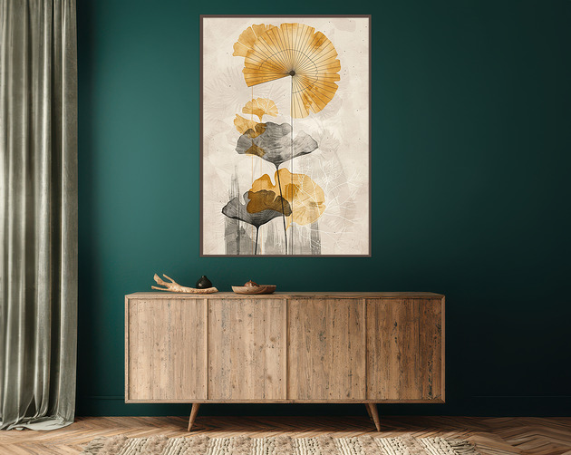 plakaty Miłorząb - Plakat, druk - Chiński Orient, Harmonia Zen, Roślinny #43