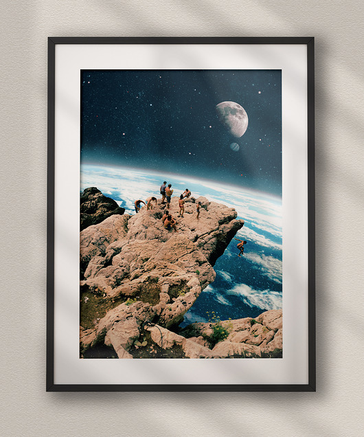 plakaty Plakat Ponad wszystkim - Kolaż Fine Art - Dekoracja Ścienna Do Salonu, Biura