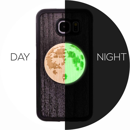 OBUDOWA, ETUI, SAMSUNG GALAXY S6, KSIĘŻYC Smartwoods