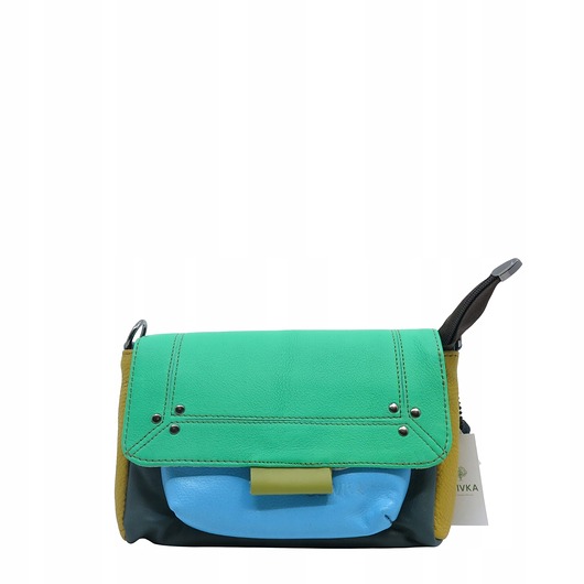 torby na ramię Torebka skórzana, miękka, na ramię długi pasek oryginalna zero waste OLIVKA