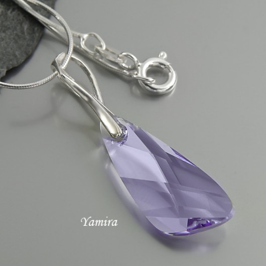 kryształ Swarovski Wing Provence Lavender - wisiorek yamira