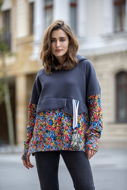 bluza z kapturem damska Bluza kangurka Mia