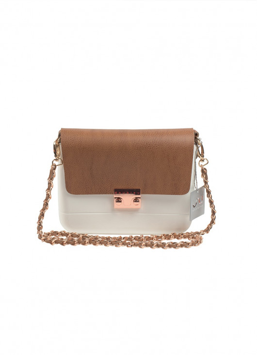 Torba Lulu Bag White Camel Brown DoubleuBag