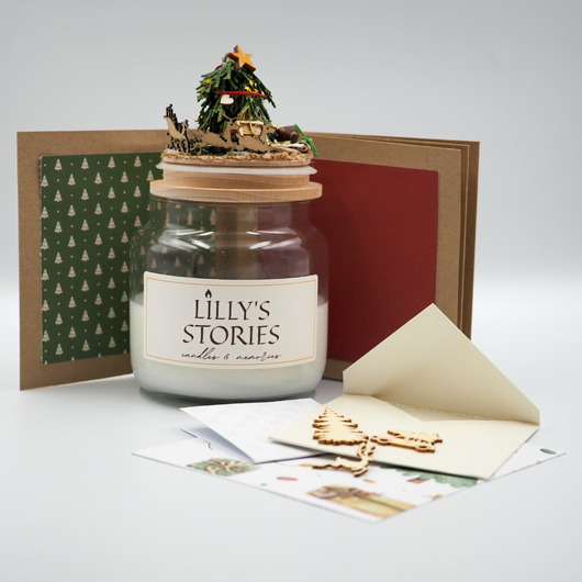 świeczniki i świece Box prezentowy "The Christmas Tree Story"-świeca z albumem