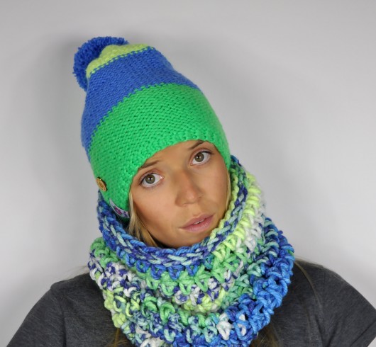 ZIMOWY BIG BLUE- complete czapa i komin Goodie