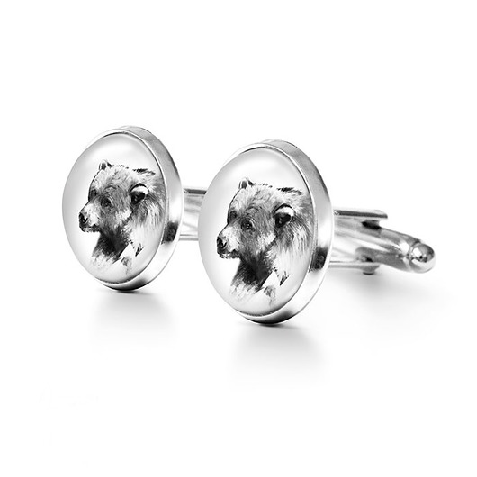 spinki do mankietów Niedźwiedź - Into the Wild, spinki do mankietów