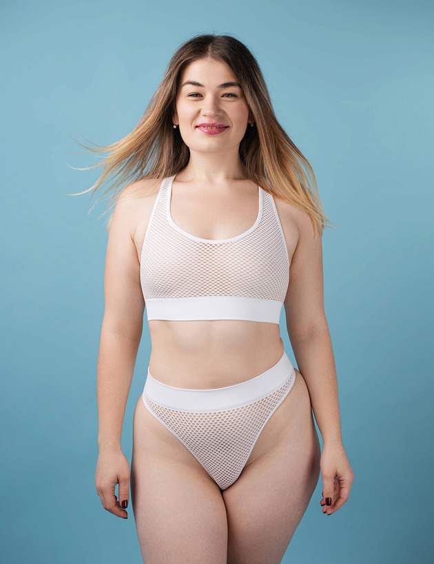 majtki damskie Majtki stringi 002PL białe