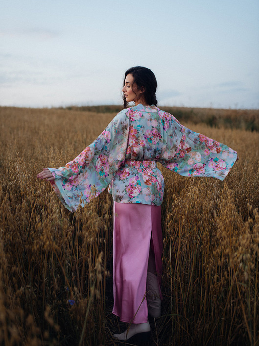 bluzki kimonowe damskie Kimono Blossom SHORT
