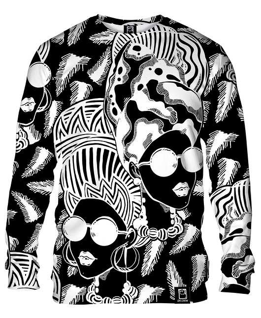 bluzy męskie Bluza Bez Kaptura Męska DR.CROW African Woman