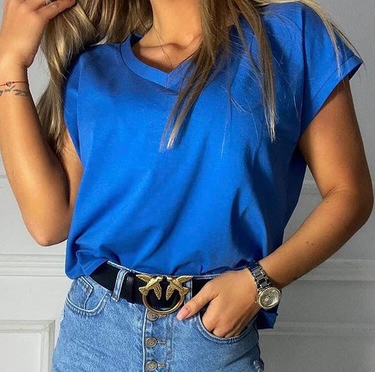 T-shirt OOH LA LA w niebieskim kolorze OOH LA LA