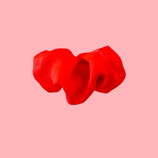 spinki i klamry do włosów Scrunchie spinka klamra jedwabna neonowa czerwień
