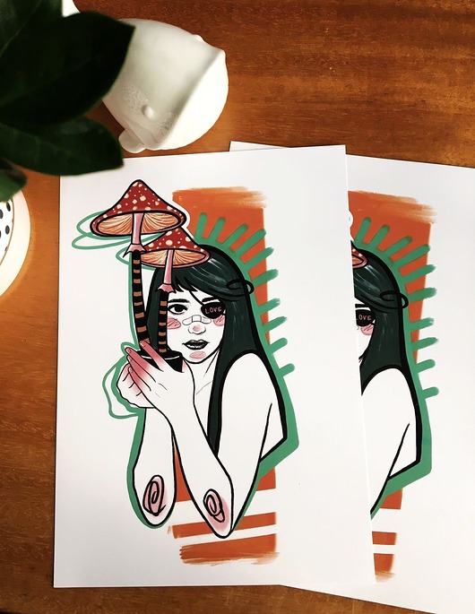 Print Grzybowa Pani Madame Bambi