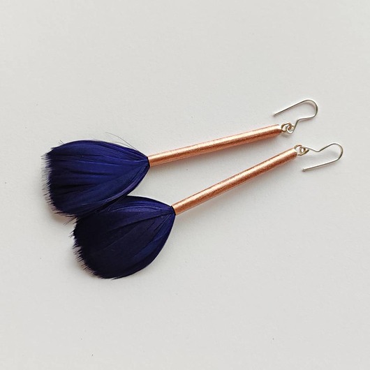 kolczyki z piórami PIÓRKO kolczyki