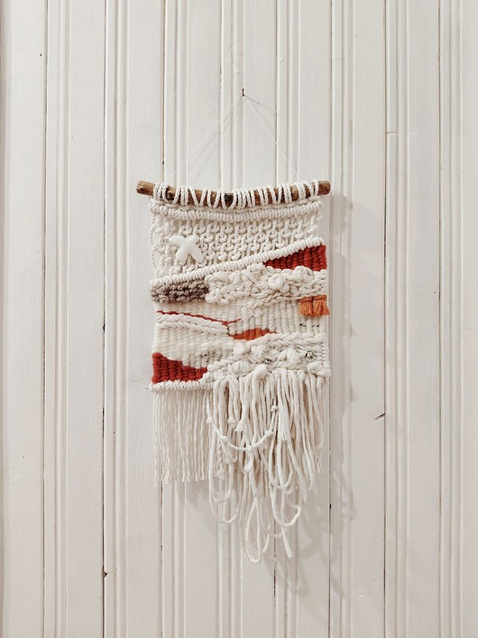 makramy Mała makrama z wełną