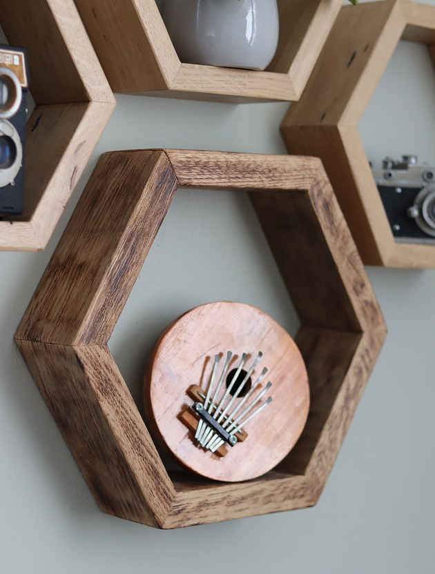 półki Półka heksagon rustic , recykilngowy