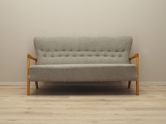 sofy i szezlongi Sofa bukowa, duński design, lata 60, Soren Hansen, Fritz Hansen