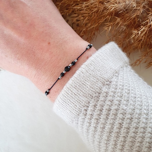bransoletka z onyksem LEI handmade 