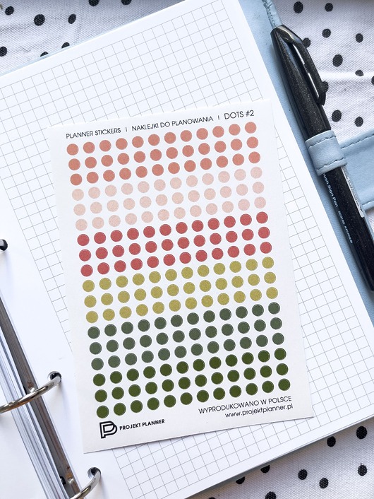 naklejki i wlepy Naklejki do planowania PLANNER STICKERS DOTS #2