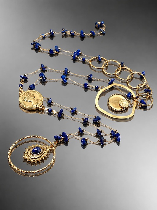 korale Sautoir /lapis lazuli/ 05.10.26 - długi naszyjnik