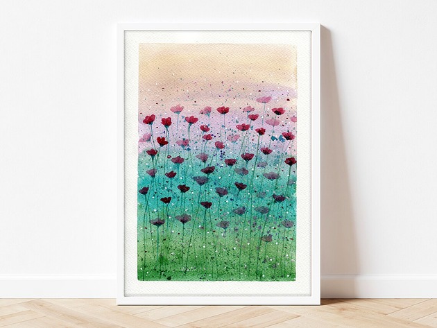 obrazy Sale! Oryginalna akwarela. Kwiaty  A4