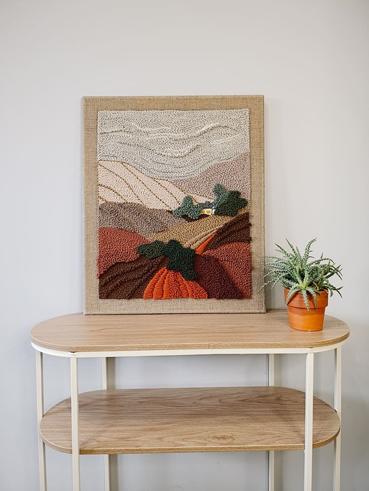 obrazy Wełniany pejzaż "Jesienne pola" OD RĘKI