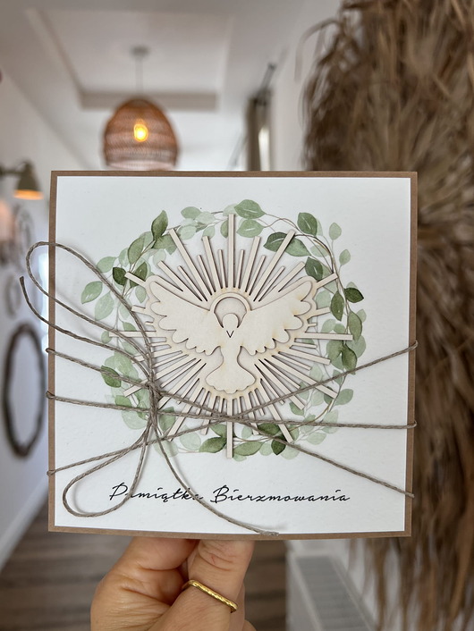 kartki scrapbooking Oryginalna pamiątka bierzmowania - kartka na bierzmowanie