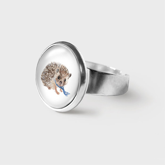 pierścionki srebrne Pierścionek - Jeżyk