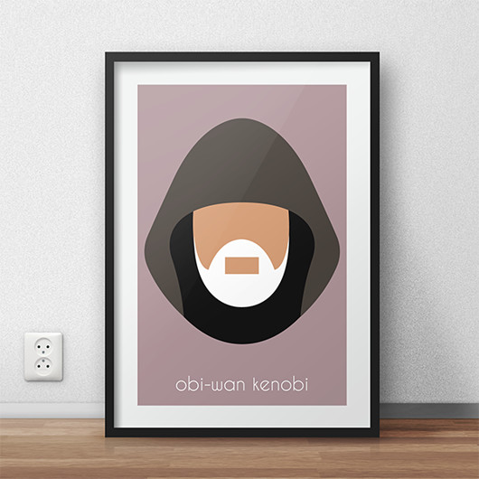 Plakat z postacią Obi Wan Kenobi - 30x40 scandiposter