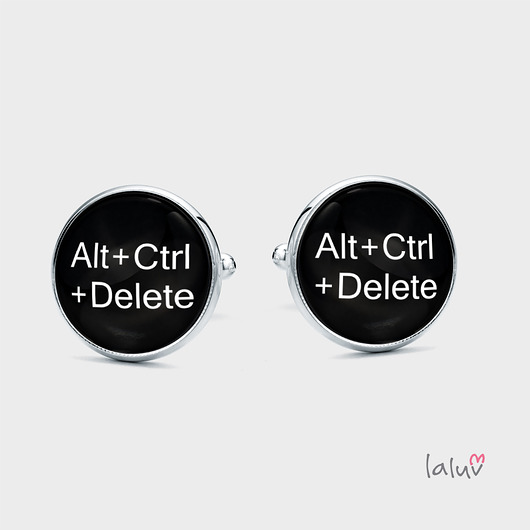 Spinki do mankietów CTRL+ALT+DELETE laluv