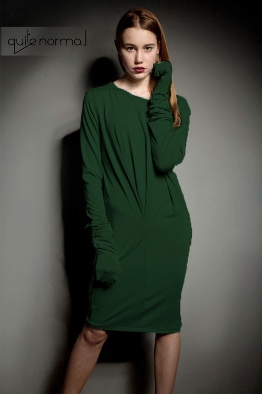 Pleaser- Intense GREEN Dzianinowa sukienka  QuiteNormal