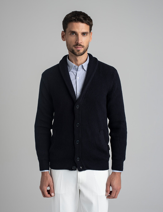 swetry męskie Sweter kardigan magnano vn granatowy
