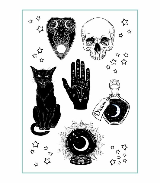 tatuaże zmywalne, tymczasowe Tatuaż tymczasowy "BOHO TATTOO BLACK"