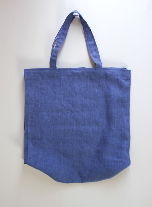 torby na zakupy Torba na zakupy; lniana,  niebieska, handmade