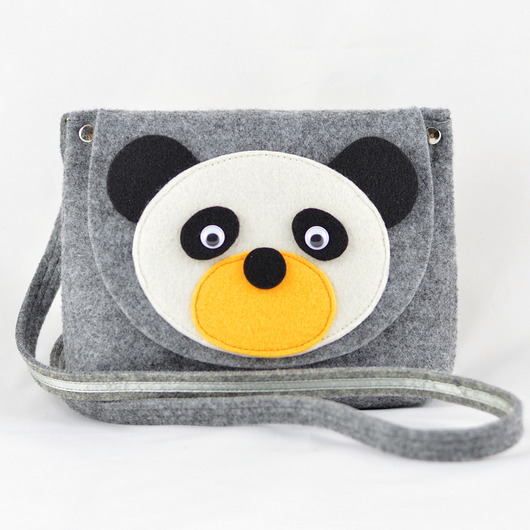 torebki, worki i plecaki dziecięce Torebka Dziecięca - Panda na Szarym