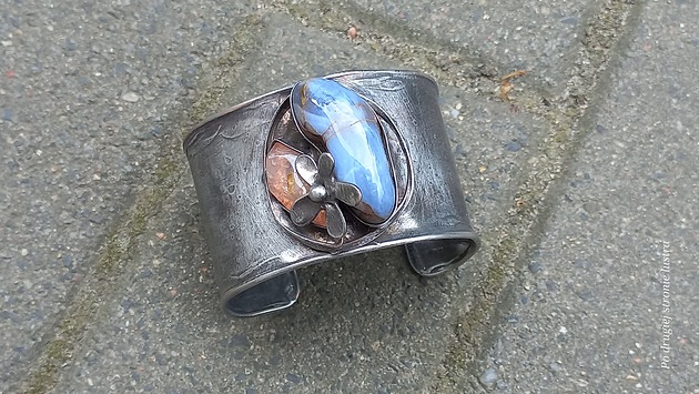 bransoletki wire wrapping Jednokwiat -  bransoletka regulowana