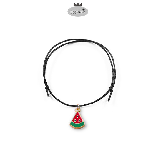 Bransoletka Arbuz - złocona zawieszka charms COCONUT